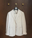 Sample Suit 2-Delig '26 | Seersucker Taupe MT48