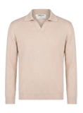 Polo Cotton Long Sleeve Beige SS26