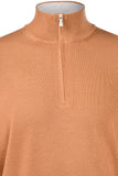 Halve Zip Trui Camel by Gran Sasso 🇮🇹