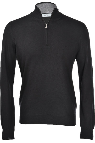 Halve Zip Black (FW25)