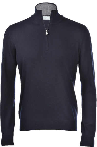 Halve Zip Navy (FW25)