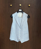 Sample Suit 3-Delig '26 | Blauw Herringbone MT48