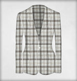 You're One Of A Kind '24 | Soft Sand Check Linen by Solbiati