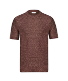 Ronde Hals Lino Bordeaux SS26