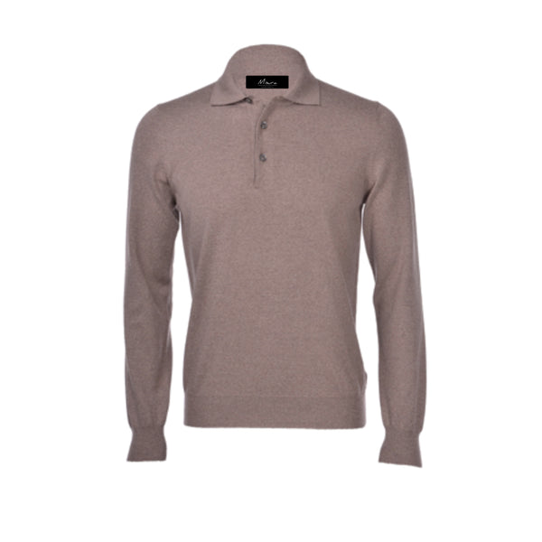 Polo Lange Mouw Taupe
