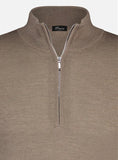 Tuscany Quarter Cashmere Zip Clay
