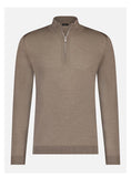 Tuscany Quarter Cashmere Zip Clay